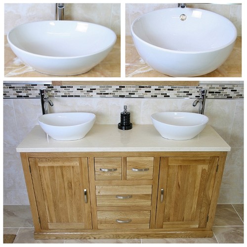 Solid oak bathroom double - solid,