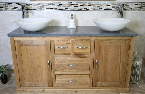 Solid oak bathroom - oak, double