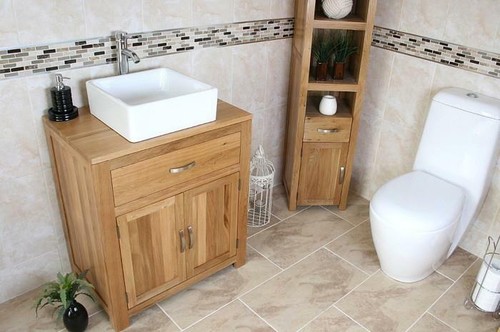 Bathroom vanity unit oak - |,