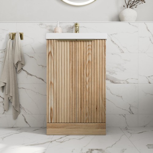 Fluted 500mm bathroom - fluted,