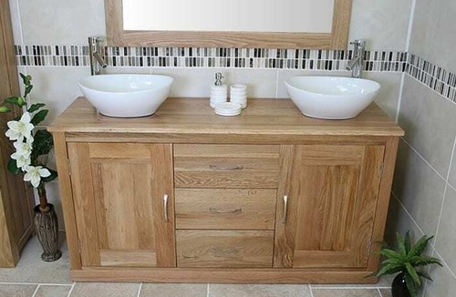 Bathroom vanity unit - bathroom, oak