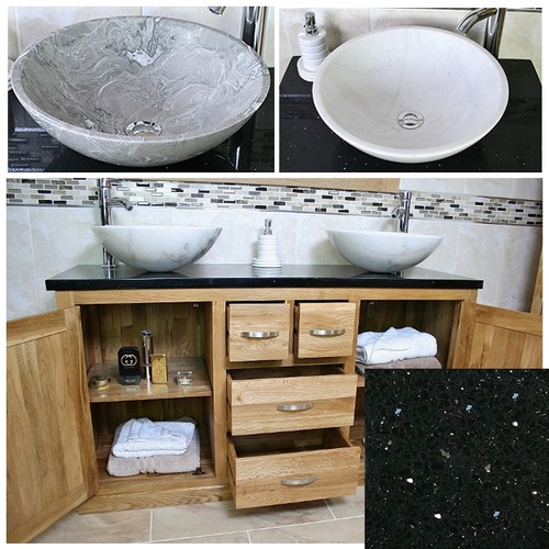 Solid oak bathroom double - solid,
