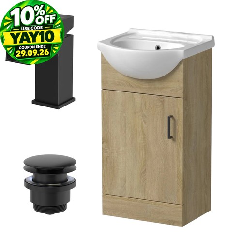 450mm oak bathroom - bathroom, unit