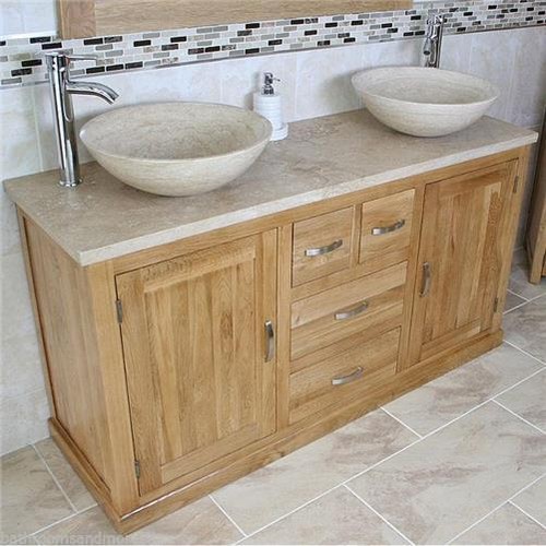 Oak bathroom vanity - oak, cabinet