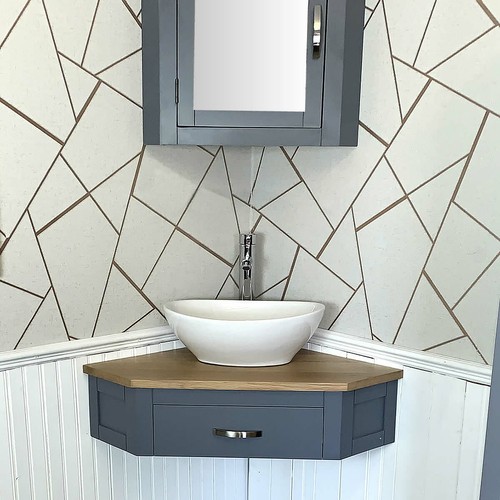 Grey painted oak top - grey,
