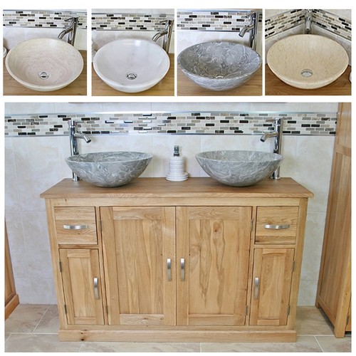 Solid oak bathroom vanity - oak, unit