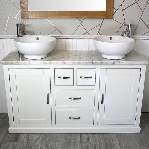 White painted bathroom double - painted,