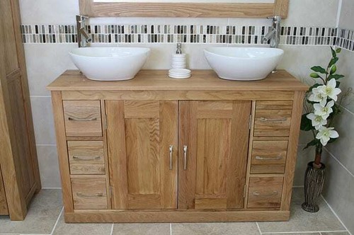 Bathroom vanity unit oak - bathroom,