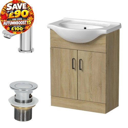 650mm oak bathroom vanity - bathroom, unit