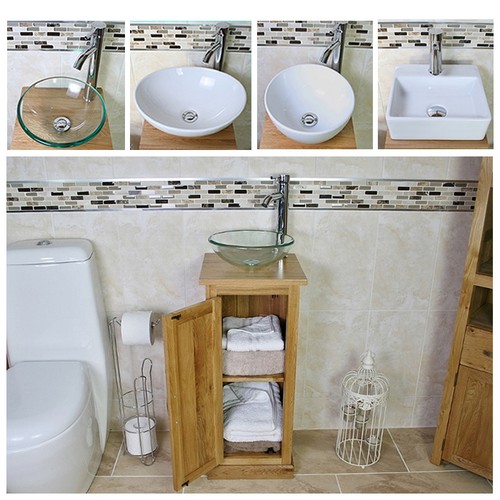 Solid oak bathroom cabinet - solid,