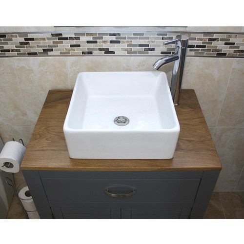 Bathroom vanity grey painted - bathroom,