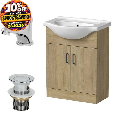 650mm oak bathroom vanity - bathroom,