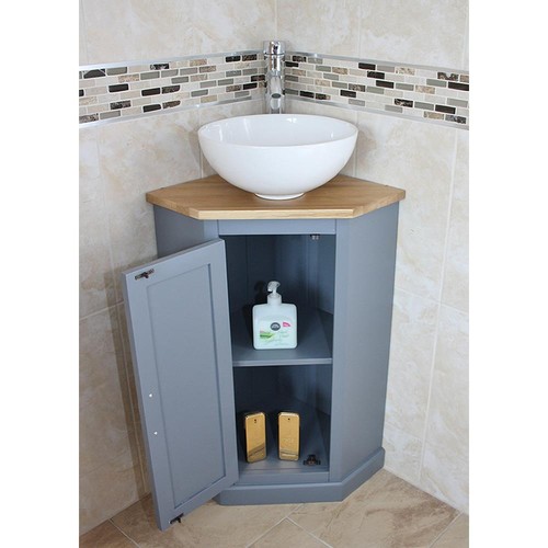 Grey painted bathroom corner - painted,