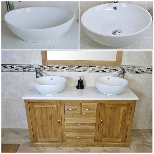 Solid oak bathroom double - solid,