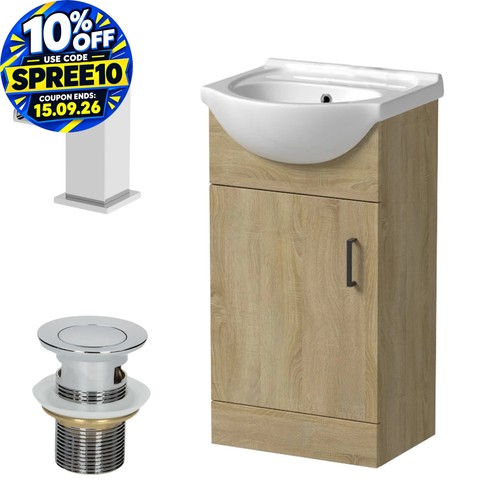 450mm oak bathroom vanity - bathroom, unit