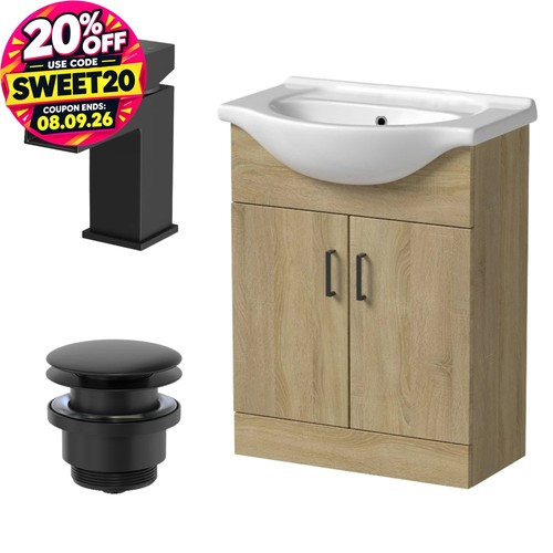 650mm oak bathroom vanity - vanity, unit