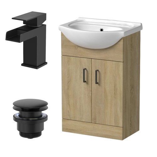 560mm oak bathroom - 560mm, unit
