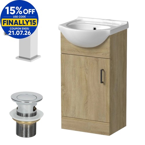 450mm oak bathroom - 450mm,