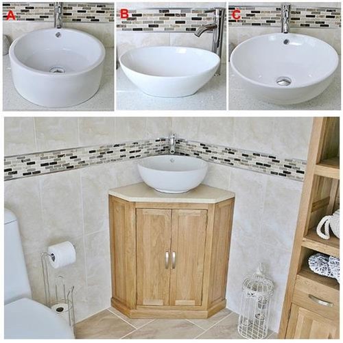 Solid oak bathroom - oak, corner